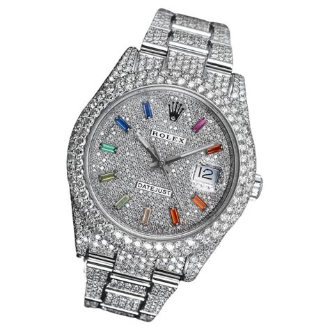 rolex iced out 41mm